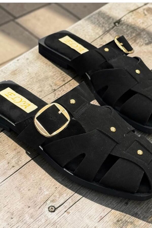 Cangrejera tachas negro