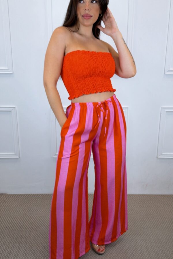 Pantalón bambula rayas
