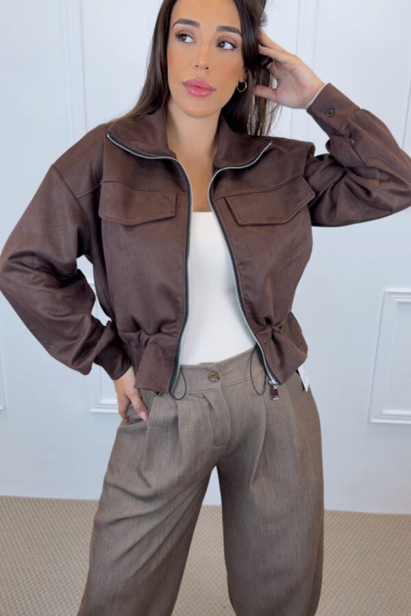 Chaqueta antelina pull